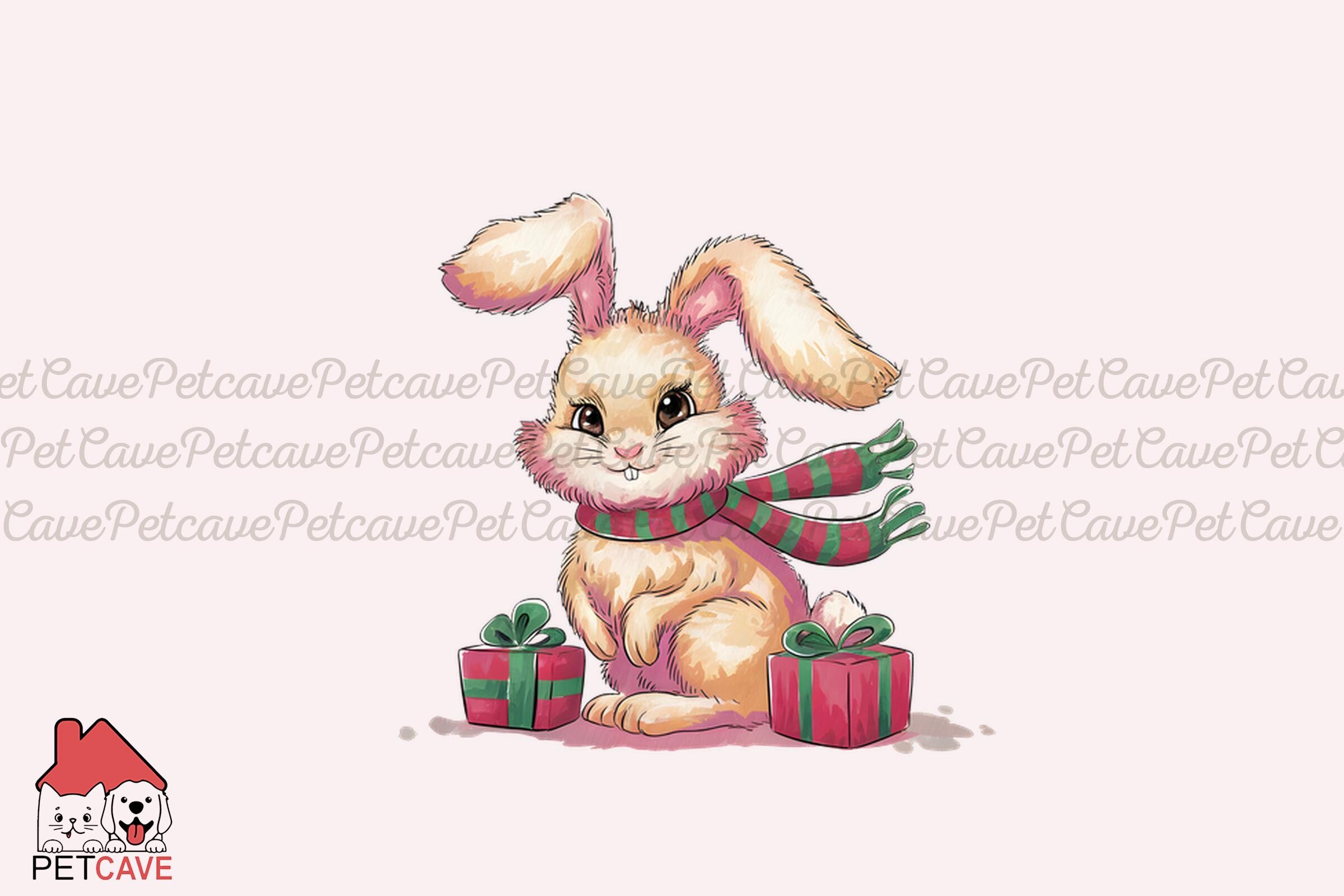 Rabbit Christmas Light Png Graphic by Pet Cave · Creative Fabrica