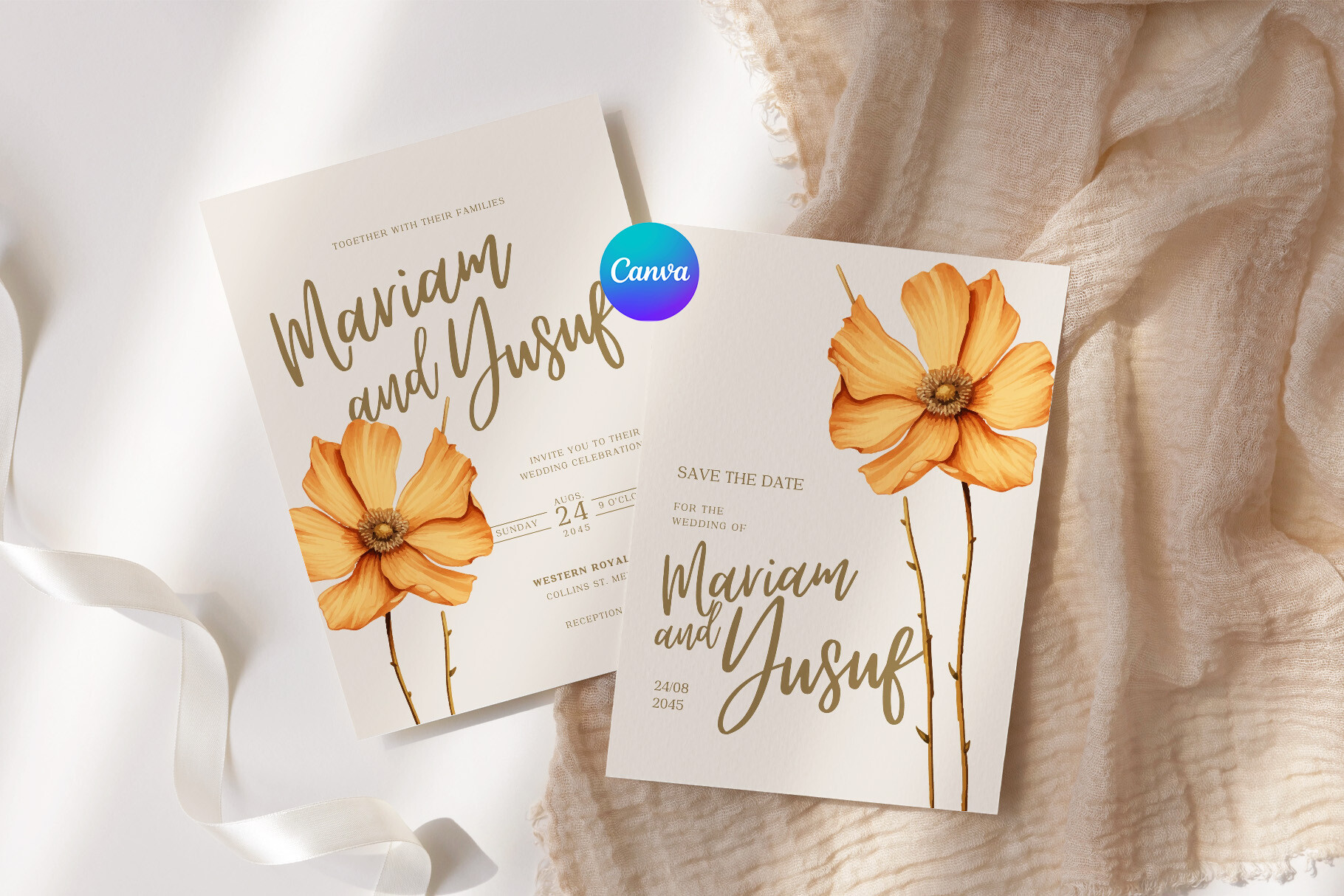 Rustic Wedding Invitation Card