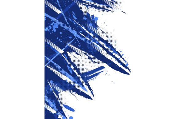 Sport Background with Blue Brush Strokes