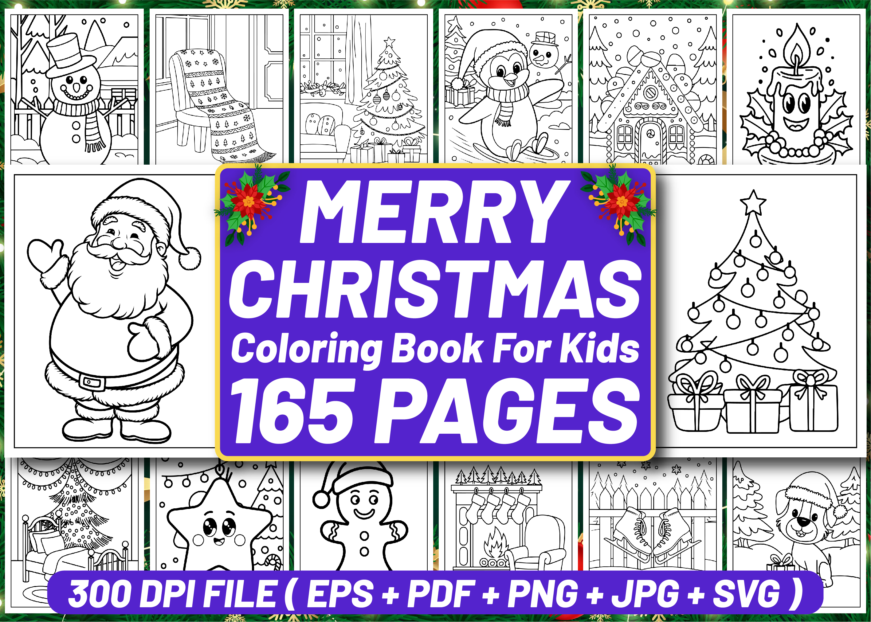 165+ Merry Christmas Coloring Pages KDP Graphic by GoLdeN ArT ...