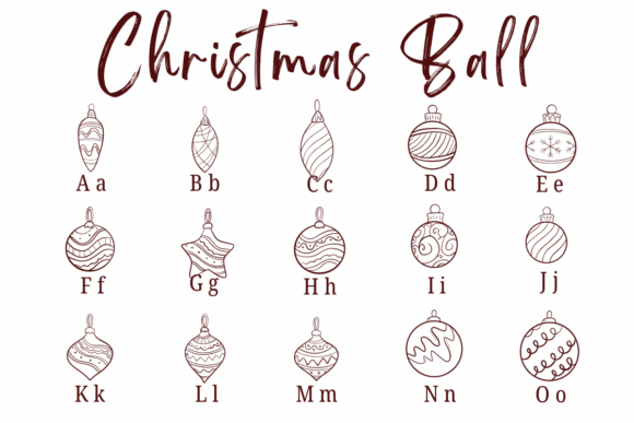 Christmas Ball Font - Preview 1