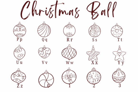 Christmas Ball Font - Preview 2