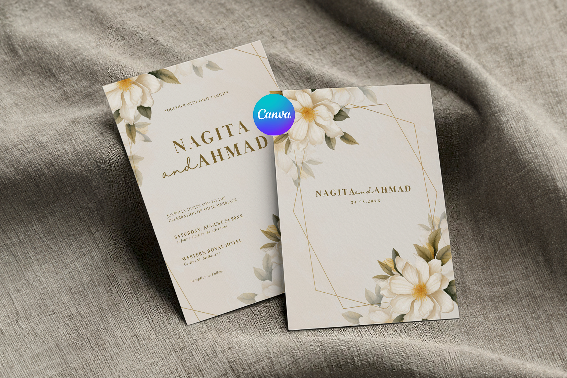 Floral Wedding Invitation Card