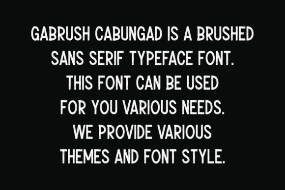 Gabrush Cabungad Font font preview - 3
