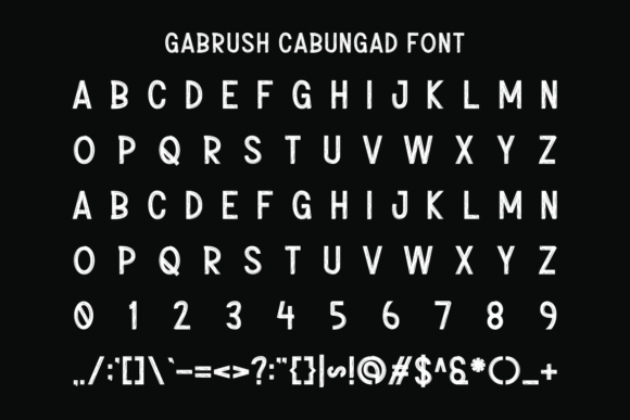Gabrush Cabungad Font font preview - 4