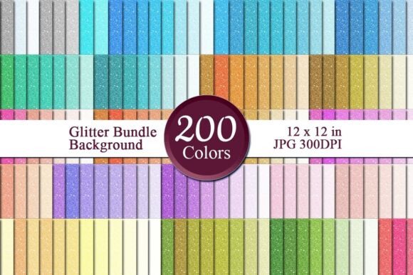 Glitter Bundle Digital Papers 24 Graphic by daisy world · Creative Fabrica