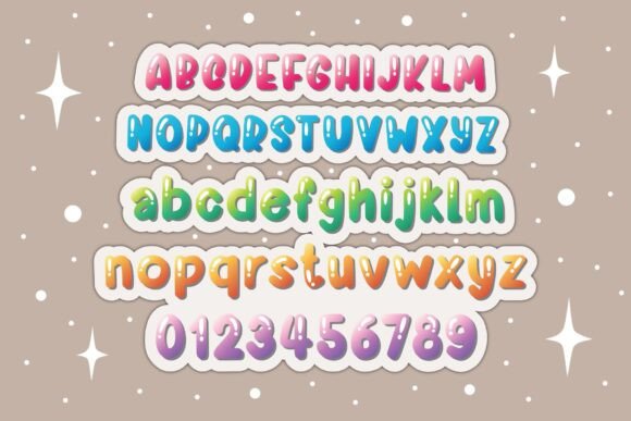 Glossy Amber Font PNG with transparent background - Preview 1