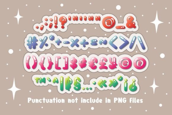 Glossy Amber Font PNG with transparent background - Preview 2