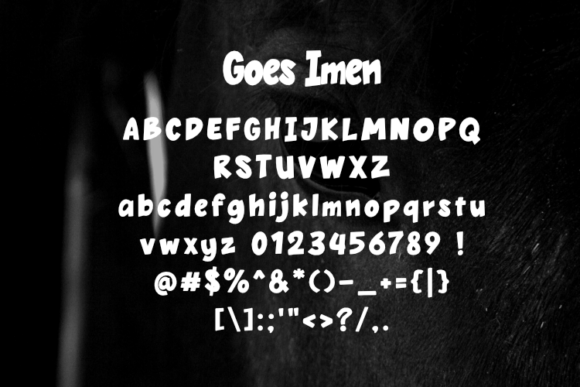 Goes Imen Font PNG with transparent background - Preview 1
