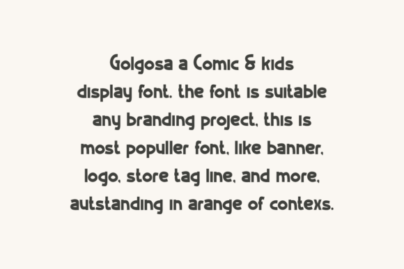 Golgosa Font PNG with transparent background - Preview 1