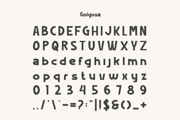 Golgosa Font PNG with transparent background - Preview 3