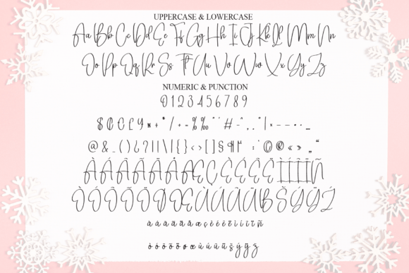 Holiday Snowflakes Font - Preview 6