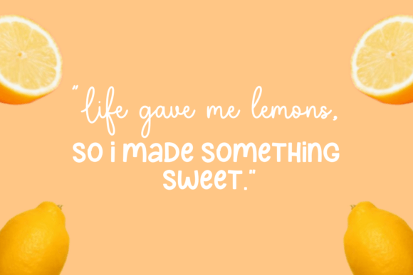 Lemon Ginger Font PNG with transparent background - Preview 4
