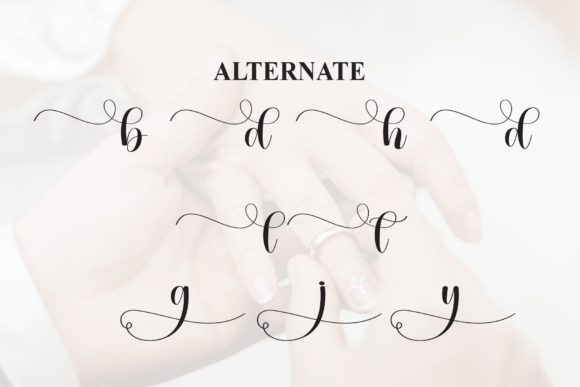 Marriageable Font PNG with transparent background - Preview 6