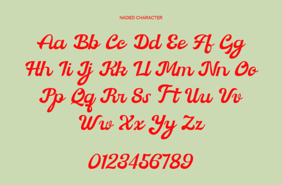 Nadied Font font preview - 6