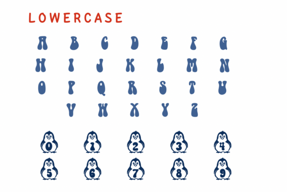 Penguin Winter Font PNG with transparent background - Preview 2