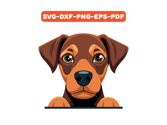 2 Rhodesian Ridgeback Peeking Graphic Designs & Graphics