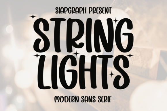 String Lights Polices Sans Sérif Police Par SiapGraph