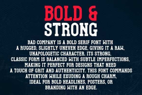Bad Company Font - Preview 1