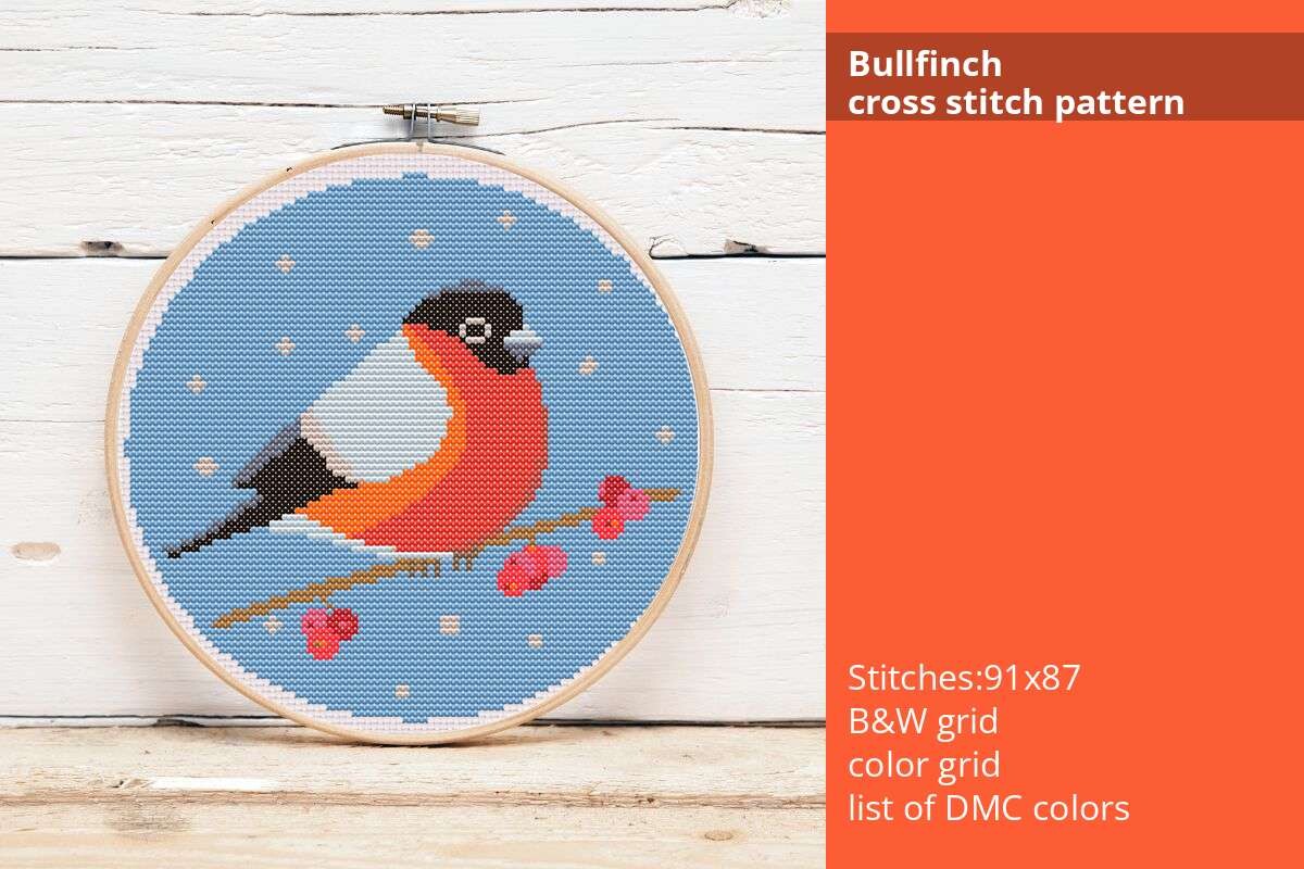 Bullfinch Cross Stitch Pattern