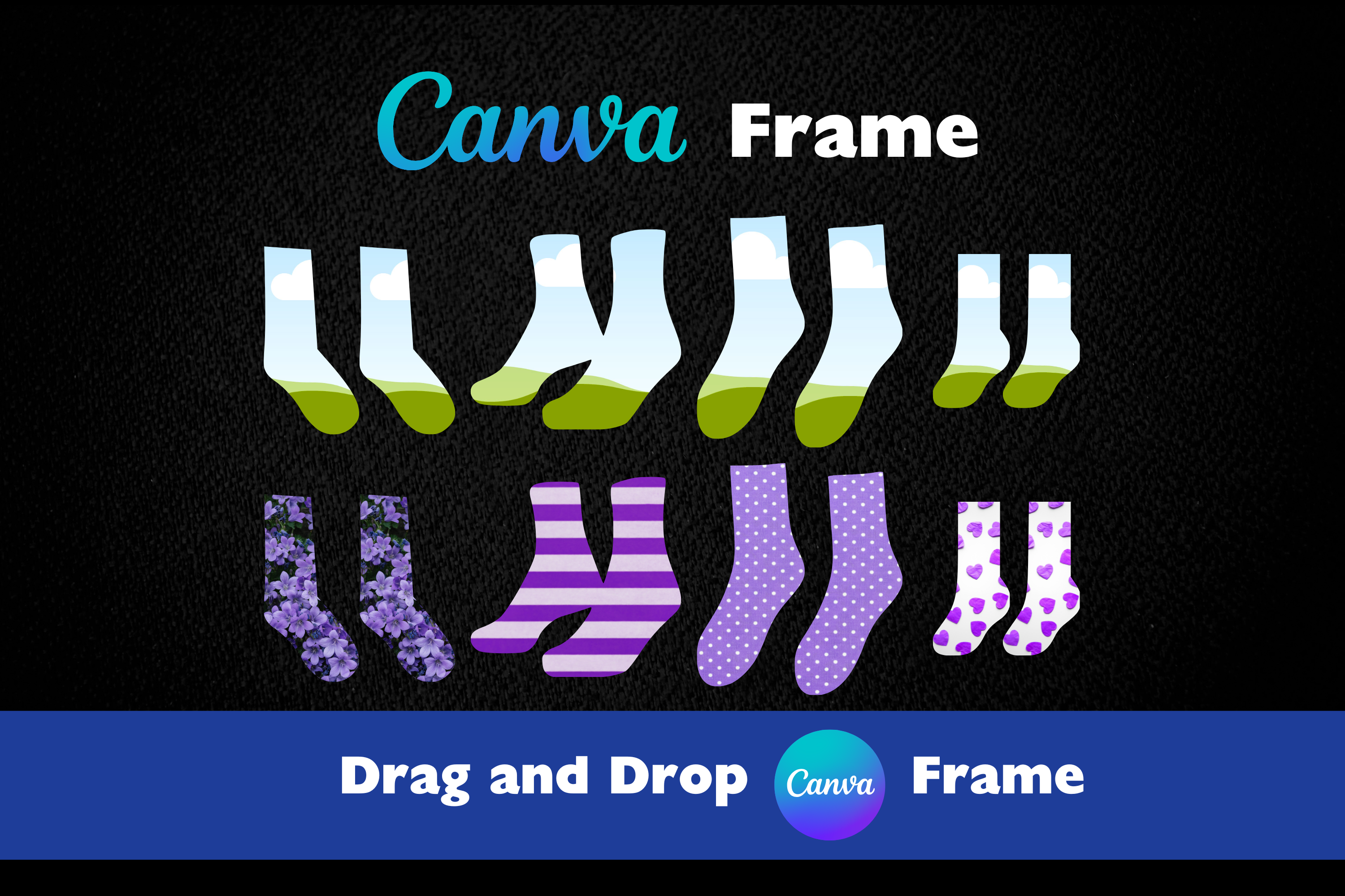 Canva Frame Socks Template