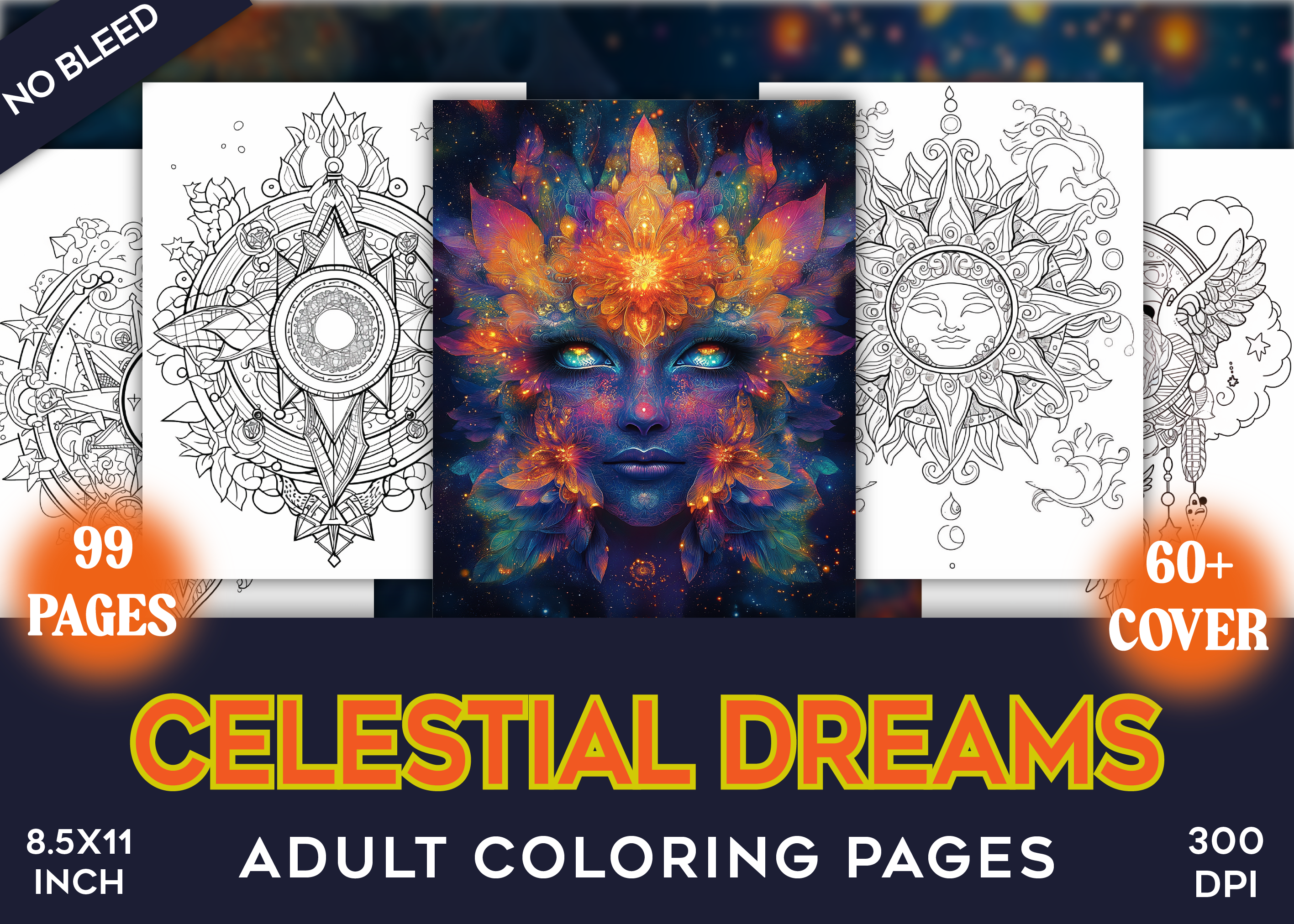 Celestial Dreams - Adult Coloring Pages