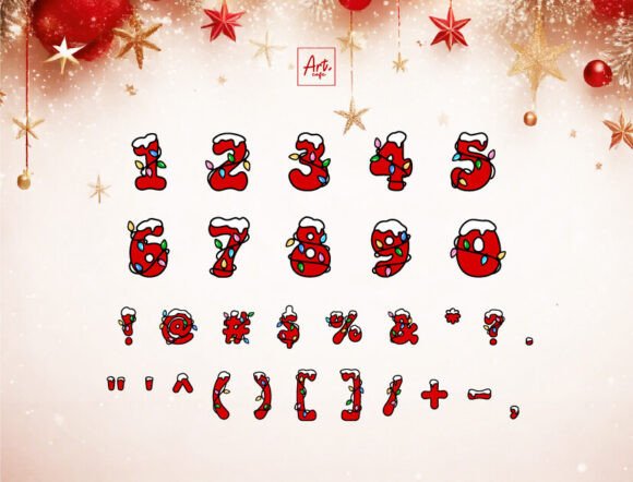 Christmas Lights Font - Preview 2
