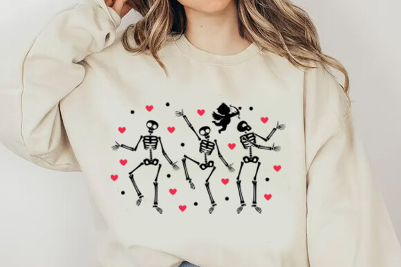 Dancing Skeleton Valentine Svg Graphic by Bundle store · Creative Fabrica