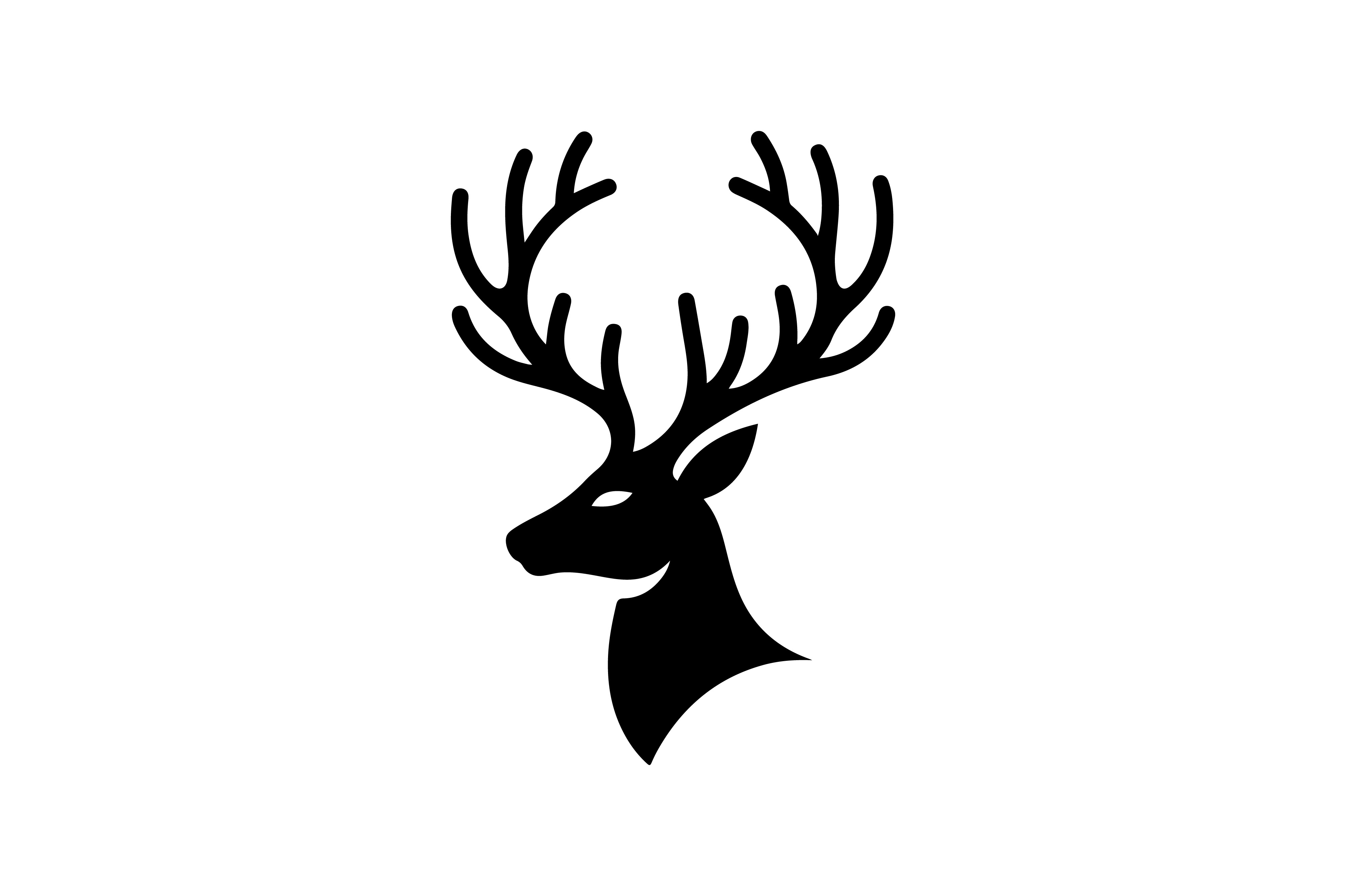 Dear Head Silhouette Vector Graphic by SKShagor Barmon · Creative Fabrica