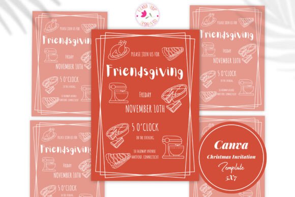 Friendsgiving Dinner Invitation Template
