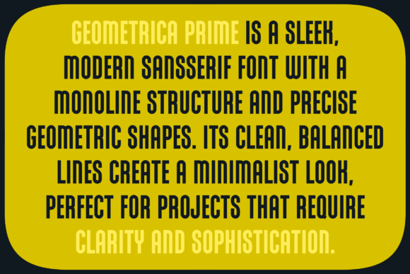 Geometrica Prime Font PNG with transparent background - Preview 1