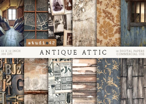 Grunge Attic Digital Textures Graphics