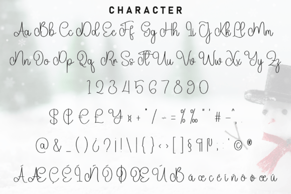 Hello Snowman Font PNG with transparent background - Preview 4