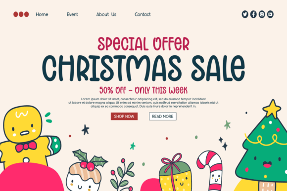 Lollipop Christmas Font PNG with transparent background - Preview 1