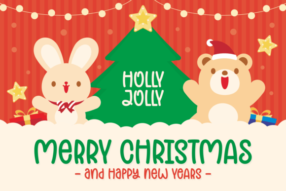Lollipop Christmas Font PNG with transparent background - Preview 2