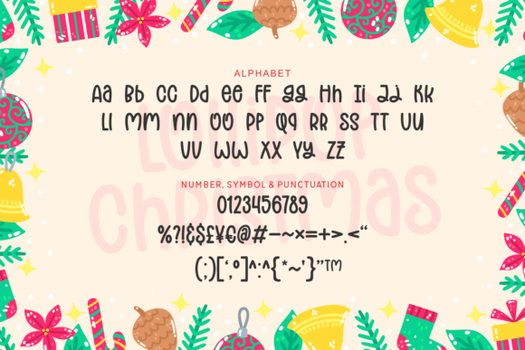 Lollipop Christmas Font PNG with transparent background - Preview 5