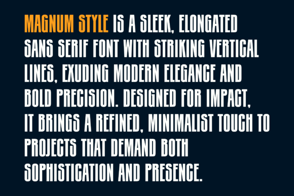 Magnum Style Font PNG with transparent background - Preview 1