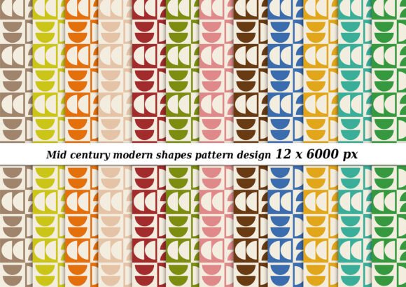 Mid-Century Modern Patterns Bundle Bundle · Creative Fabrica