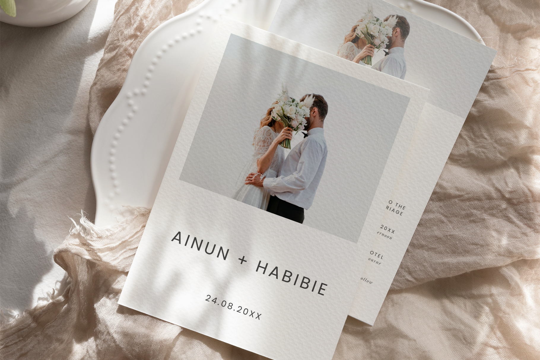 Minimalist Wedding Invitation Card