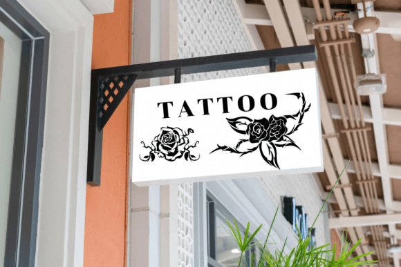 Rose Tattoo Font PNG with transparent background - Preview 6