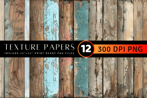 Shabby Wood Texture Digital Paper