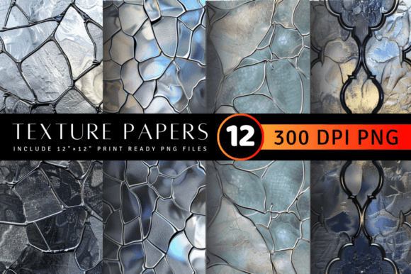 Silver Frosted Stained Glass Texture Dig