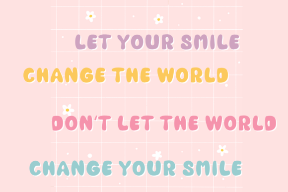 Bubble Rainbow Font - Preview 4
