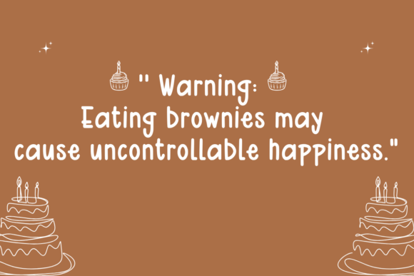 Cake Brownie Font - Preview 1
