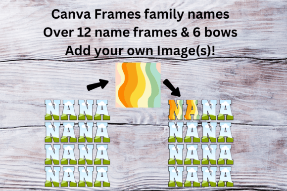 Canva Frames Family Names with Bows, Ful