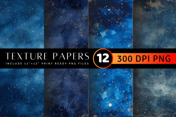 Celestial Starry Night Texture Digital P