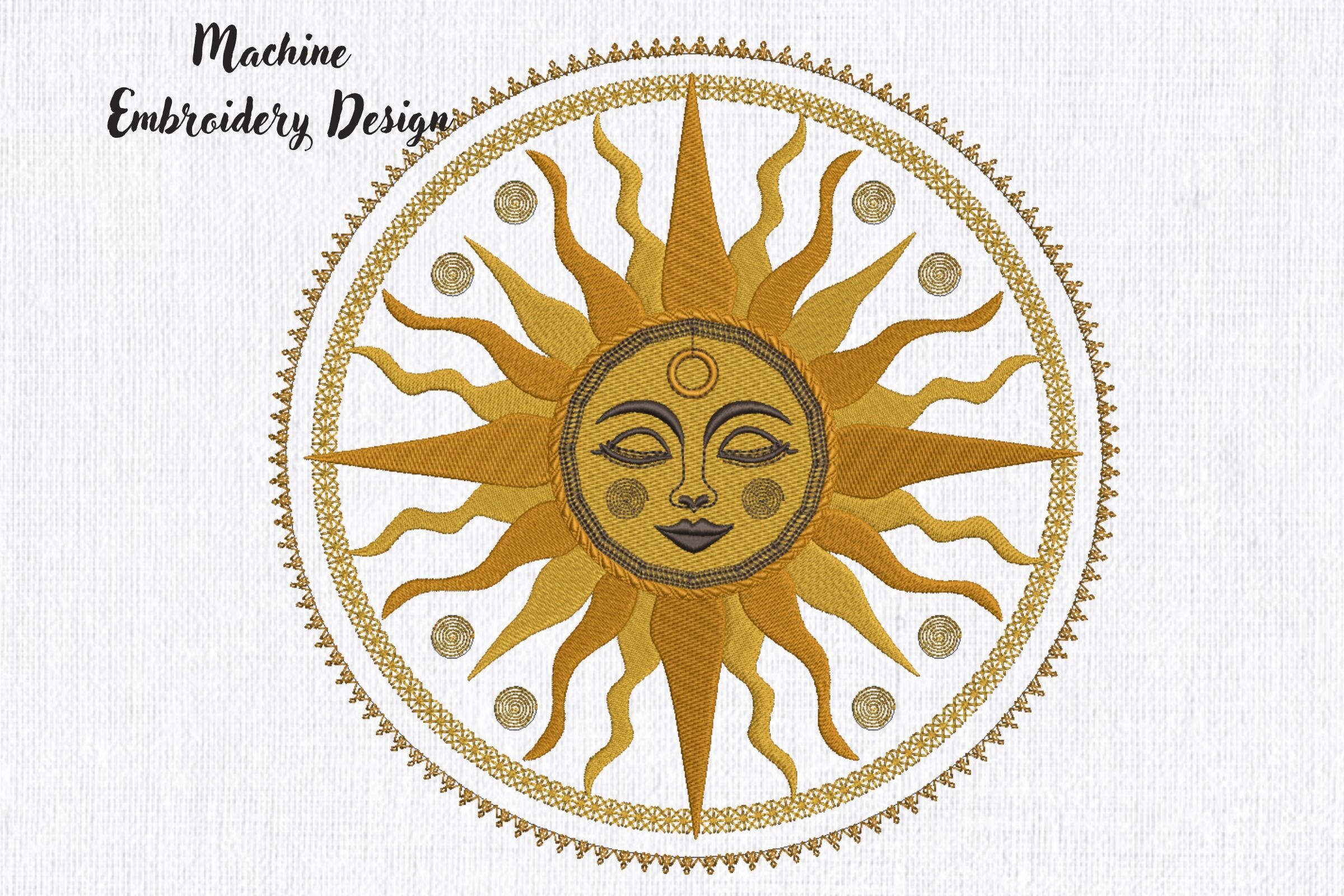 Celestial Sun Moon Face Mandala
