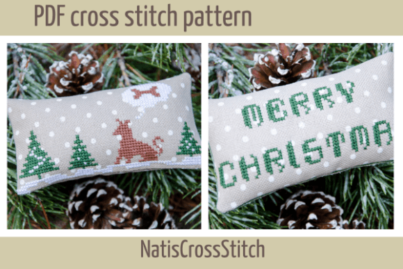 Christmas Dog Cross Stitch Pattern