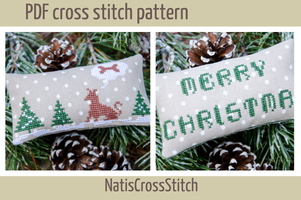 Christmas Dog Cross Stitch Pattern