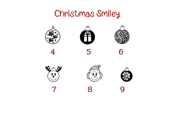 Christmas Smiley Font PNG with transparent background - Preview 3